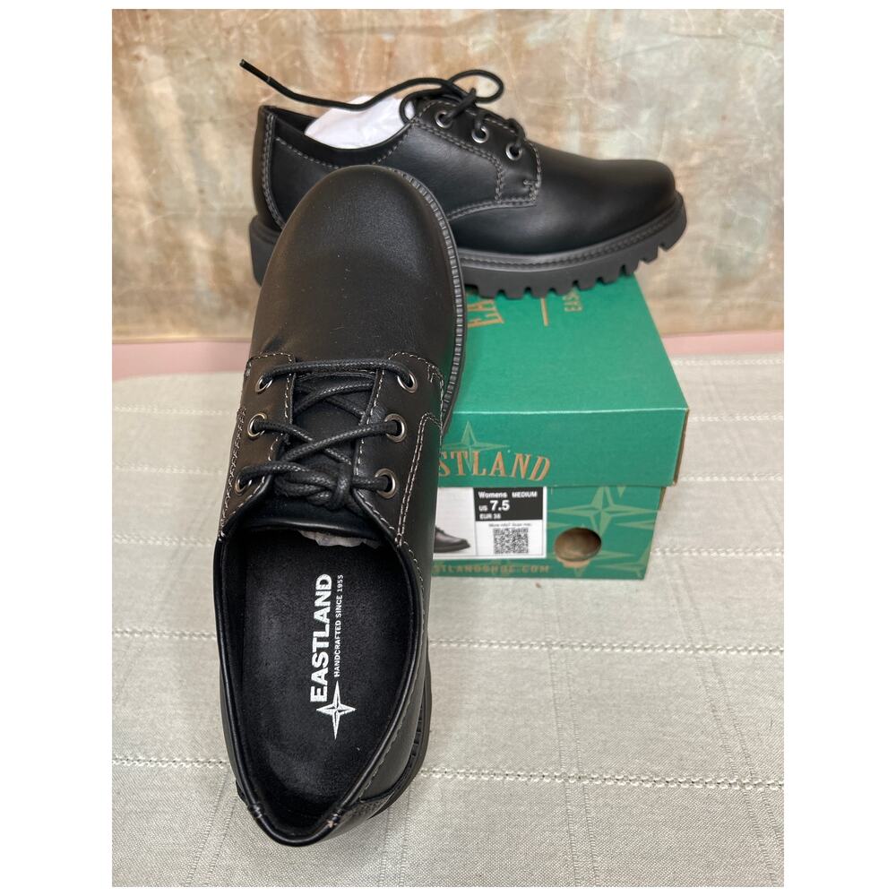 Eastland Dawn Women's Oxford Shoes Black Lace Up Comfort Loafers Size 7.5 M NEW